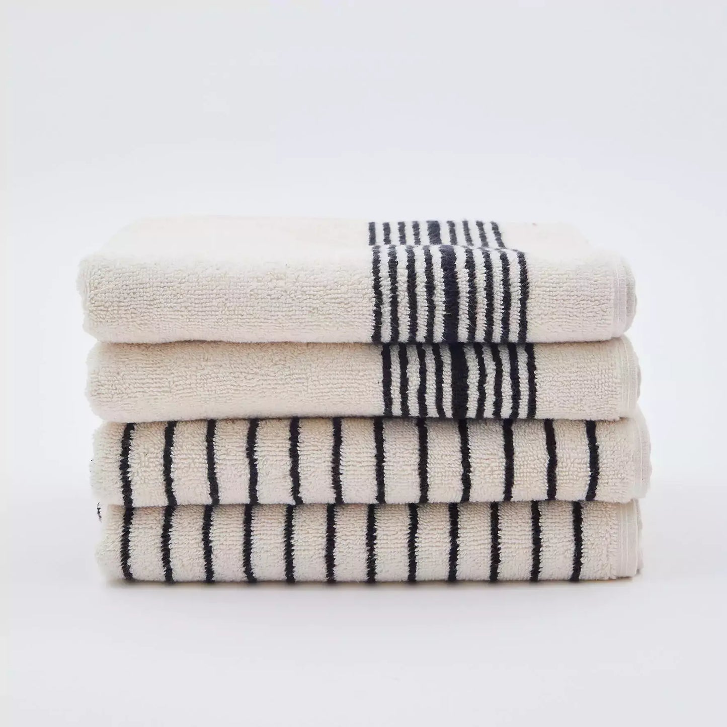 Melika Turkish Cotton Edge Striped Hand Towel