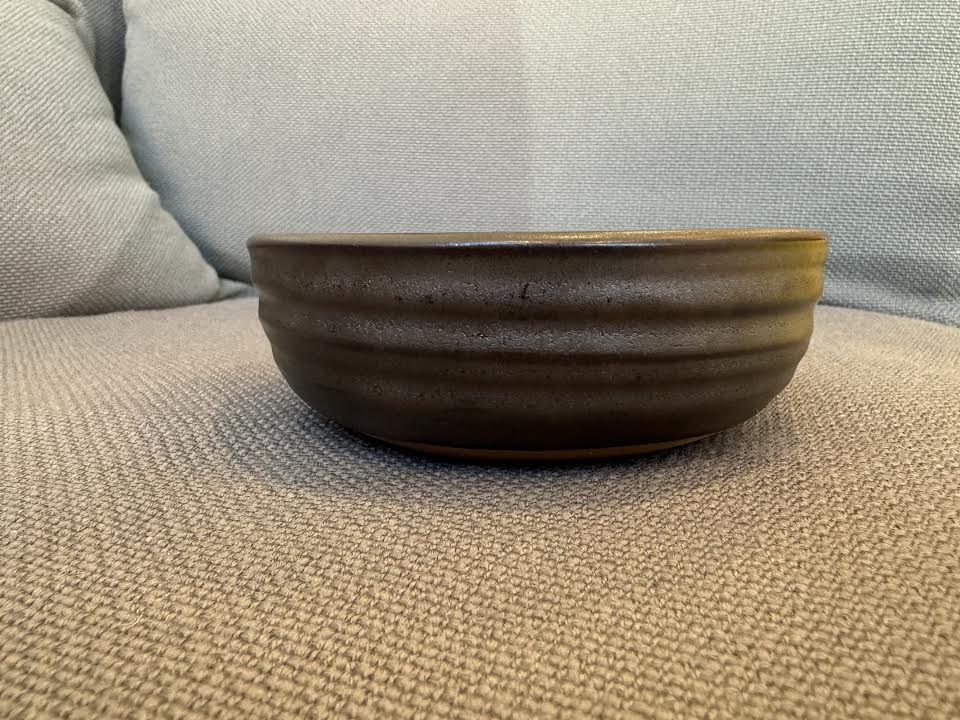 Gravesco Pottery - black shallow dish
