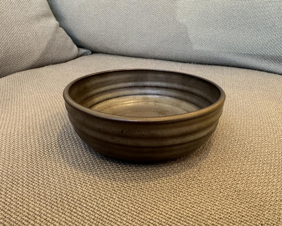 Gravesco Pottery - black shallow dish