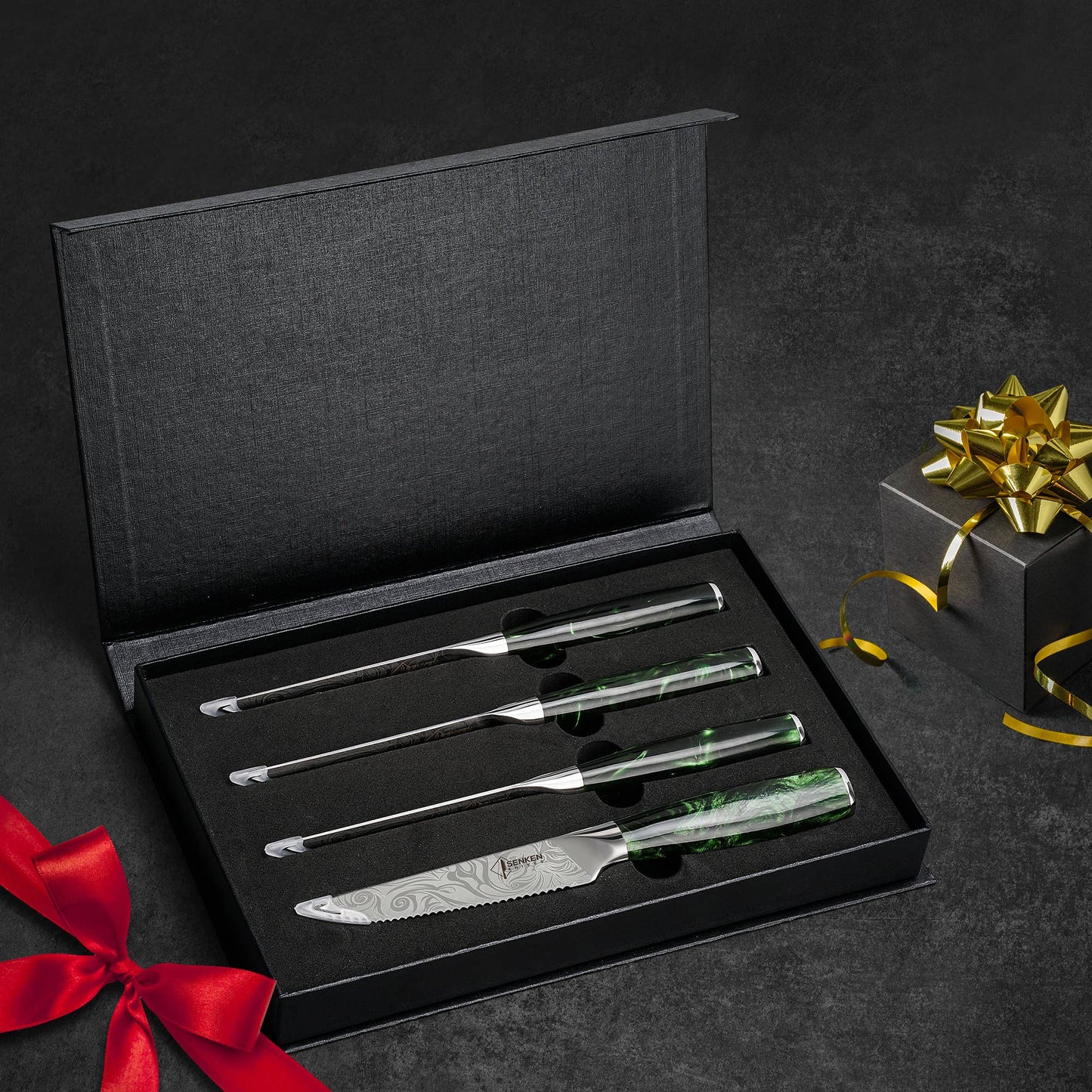 "Wasabi" High Carbon Steel Steak Knife Set with Gift Box