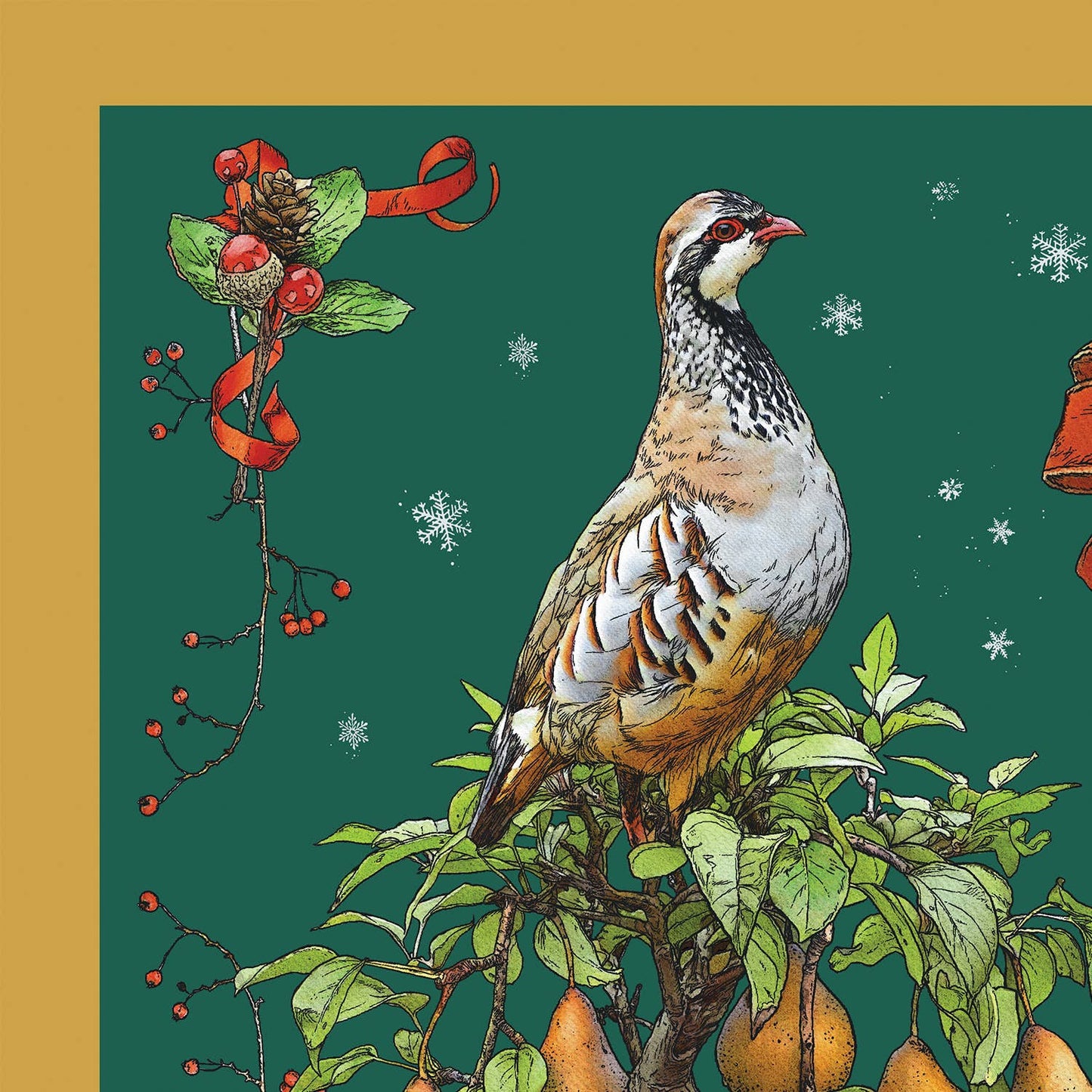 Partridge Holiday Paper Placemats (Set of 12)
