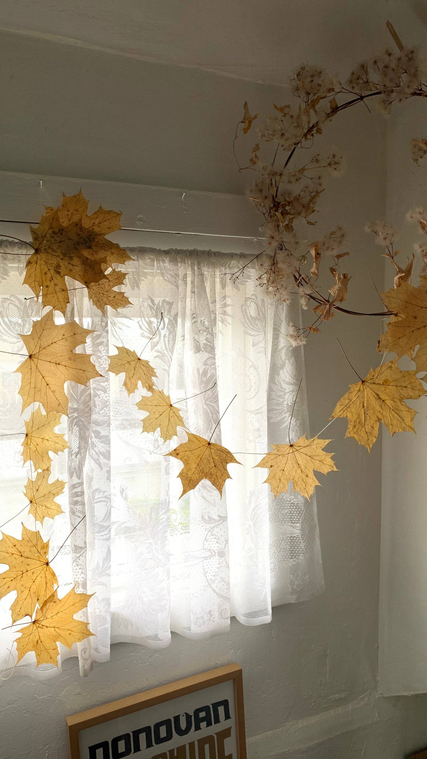 Dried Big Leaf Maple Garland - Natural Forest Decor