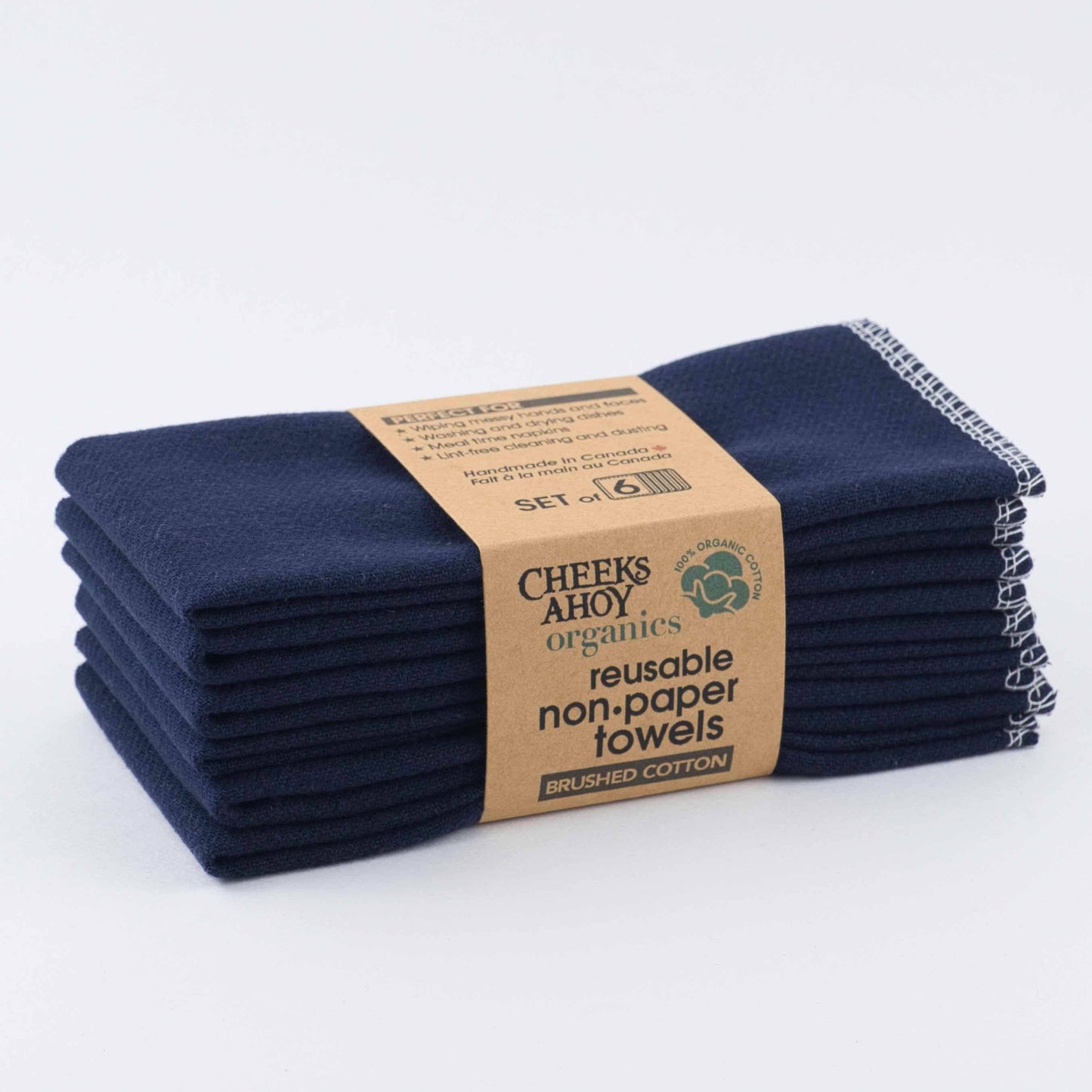 Organic Brushed Cotton Non•Paper Towels