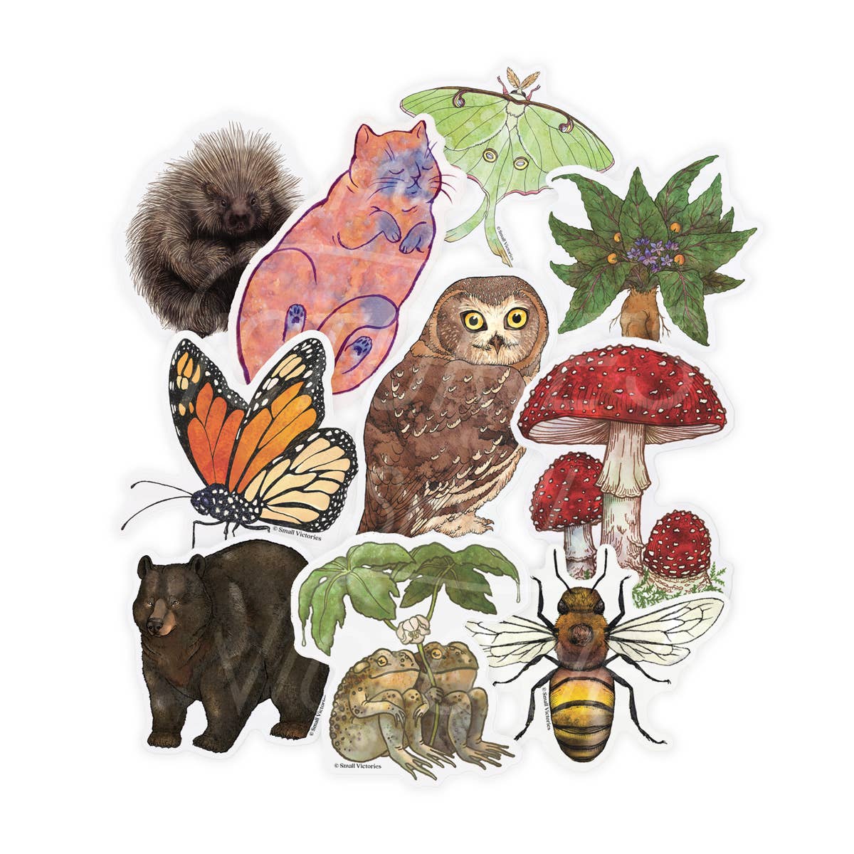 Eco-Sticker: Fly Agaric Mushroom