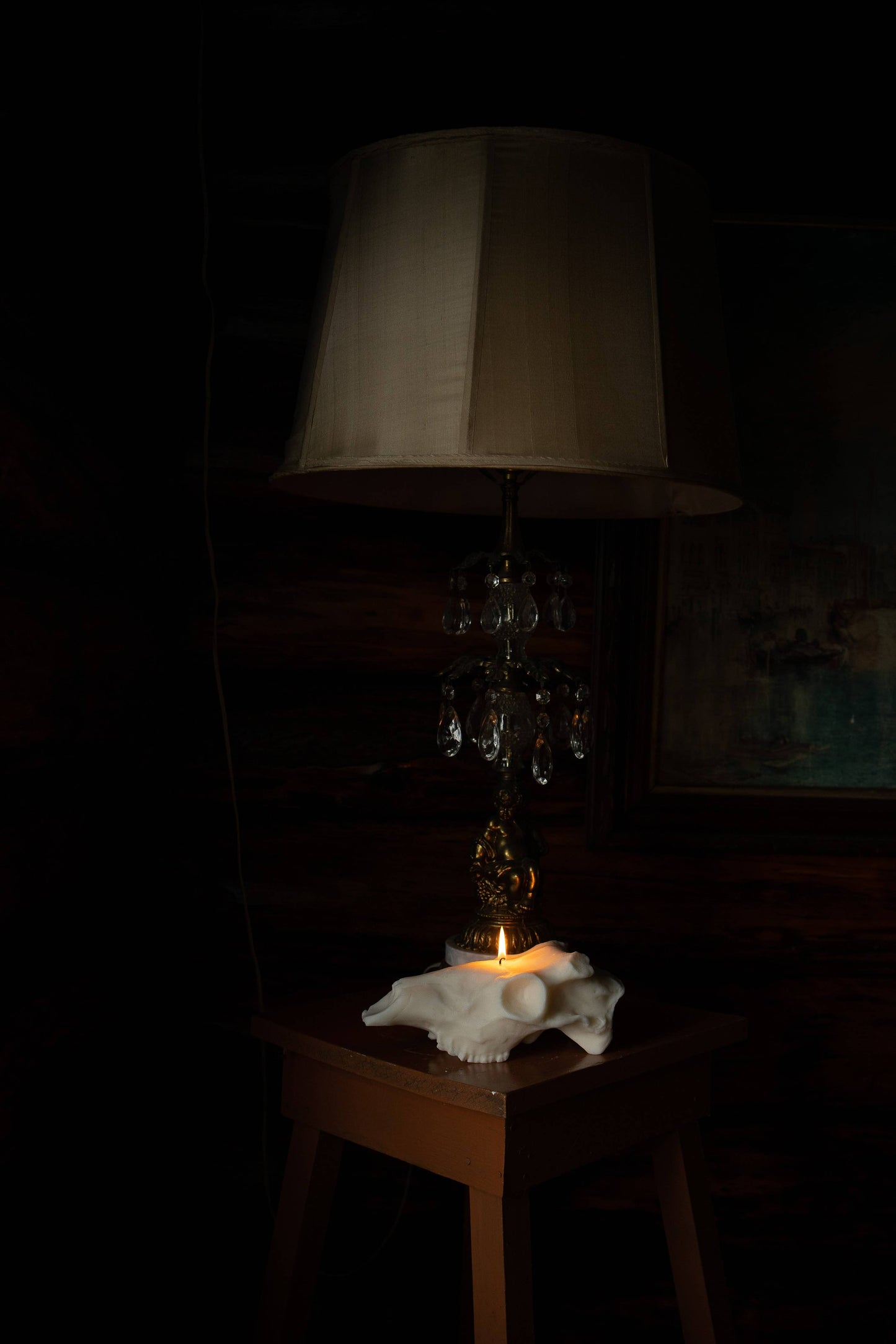 Evangeline Deer Skull Candle