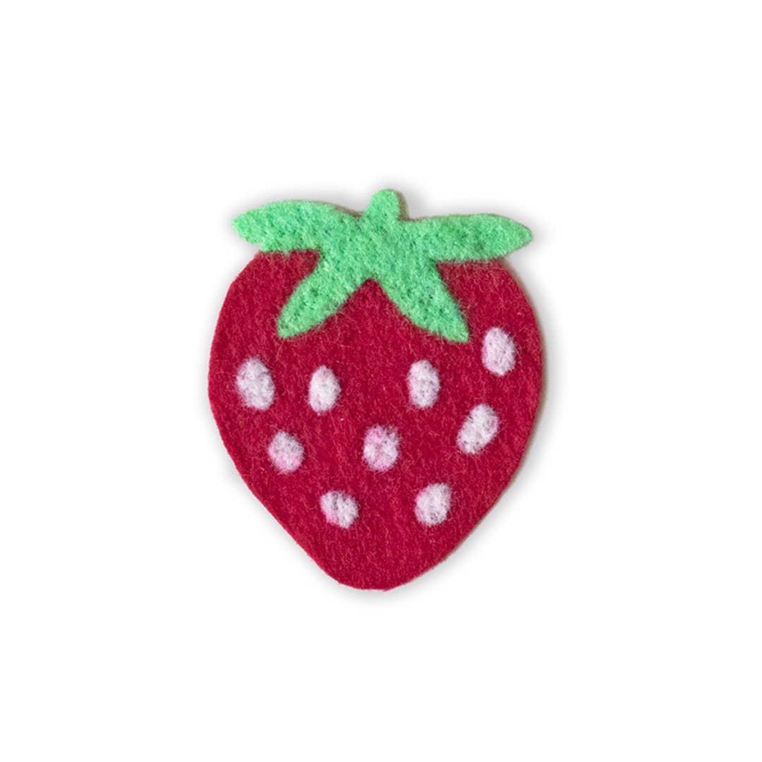 Strawberry Iron-On Felt Patch