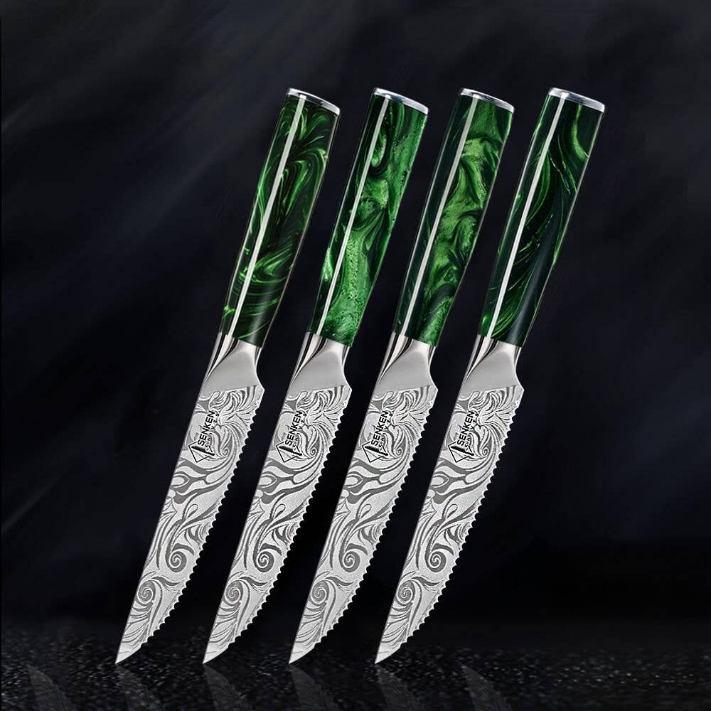 "Wasabi" High Carbon Steel Steak Knife Set with Gift Box