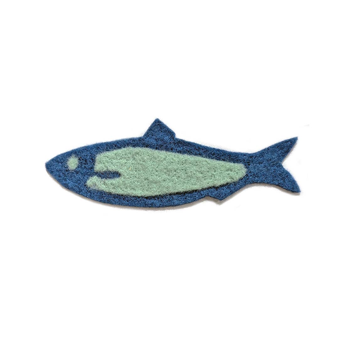 Herring Fish Iron-On Felt Patch