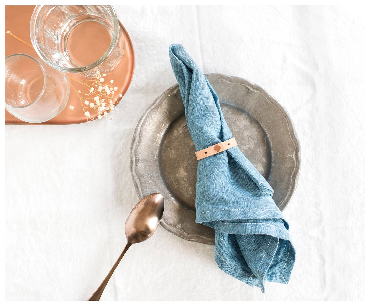 Indigo Linen Napkin - Set of 2-