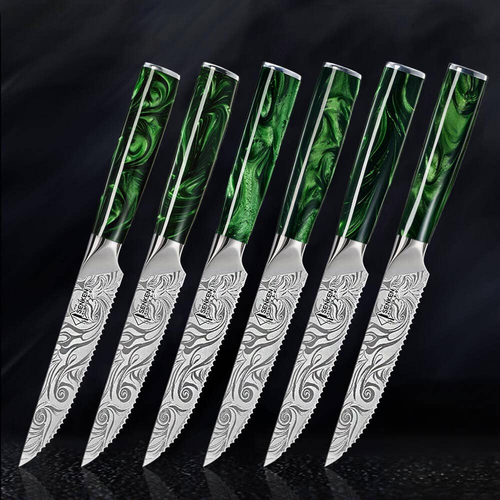 "Wasabi" High Carbon Steel Steak Knife Set with Gift Box