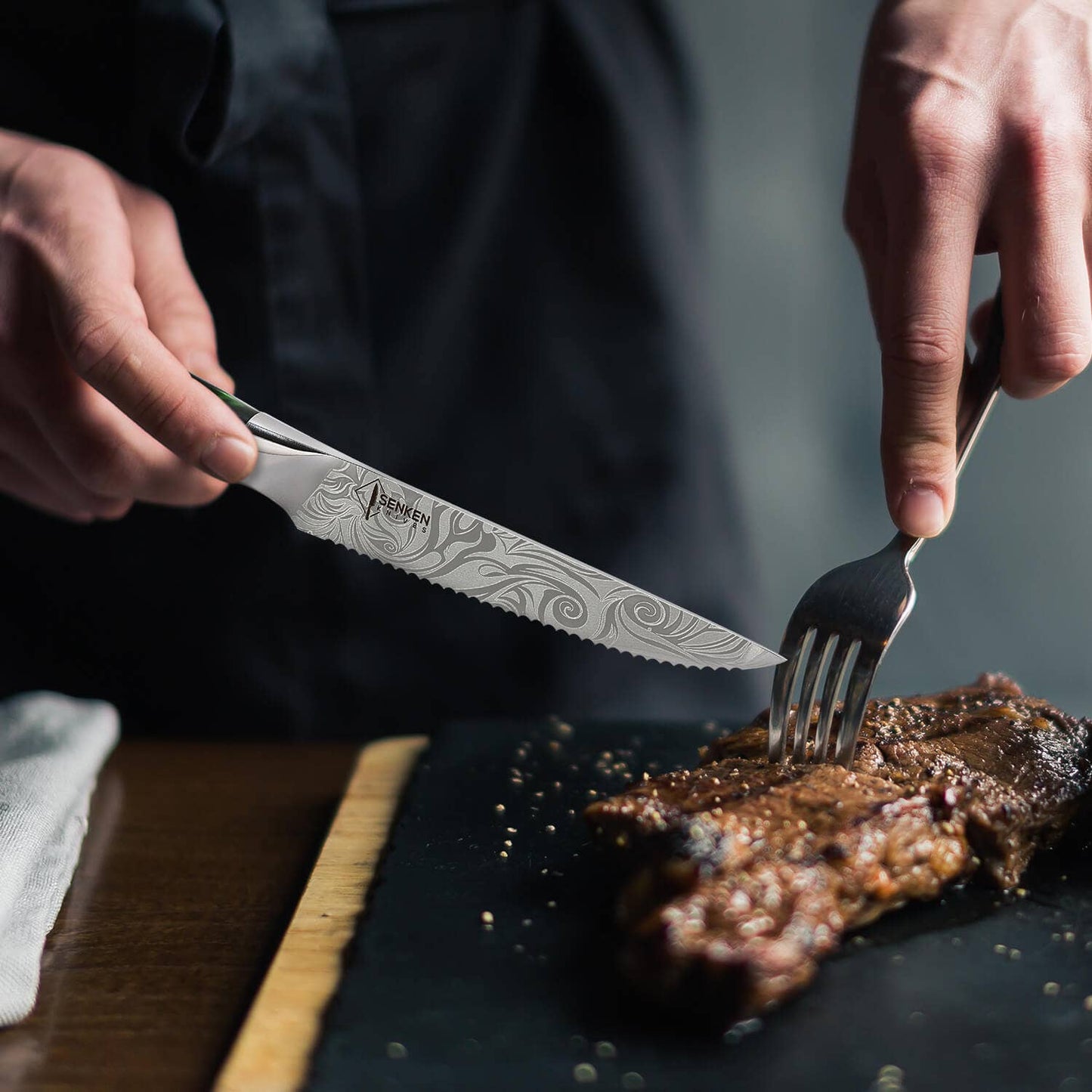 "Wasabi" High Carbon Steel Steak Knife Set with Gift Box