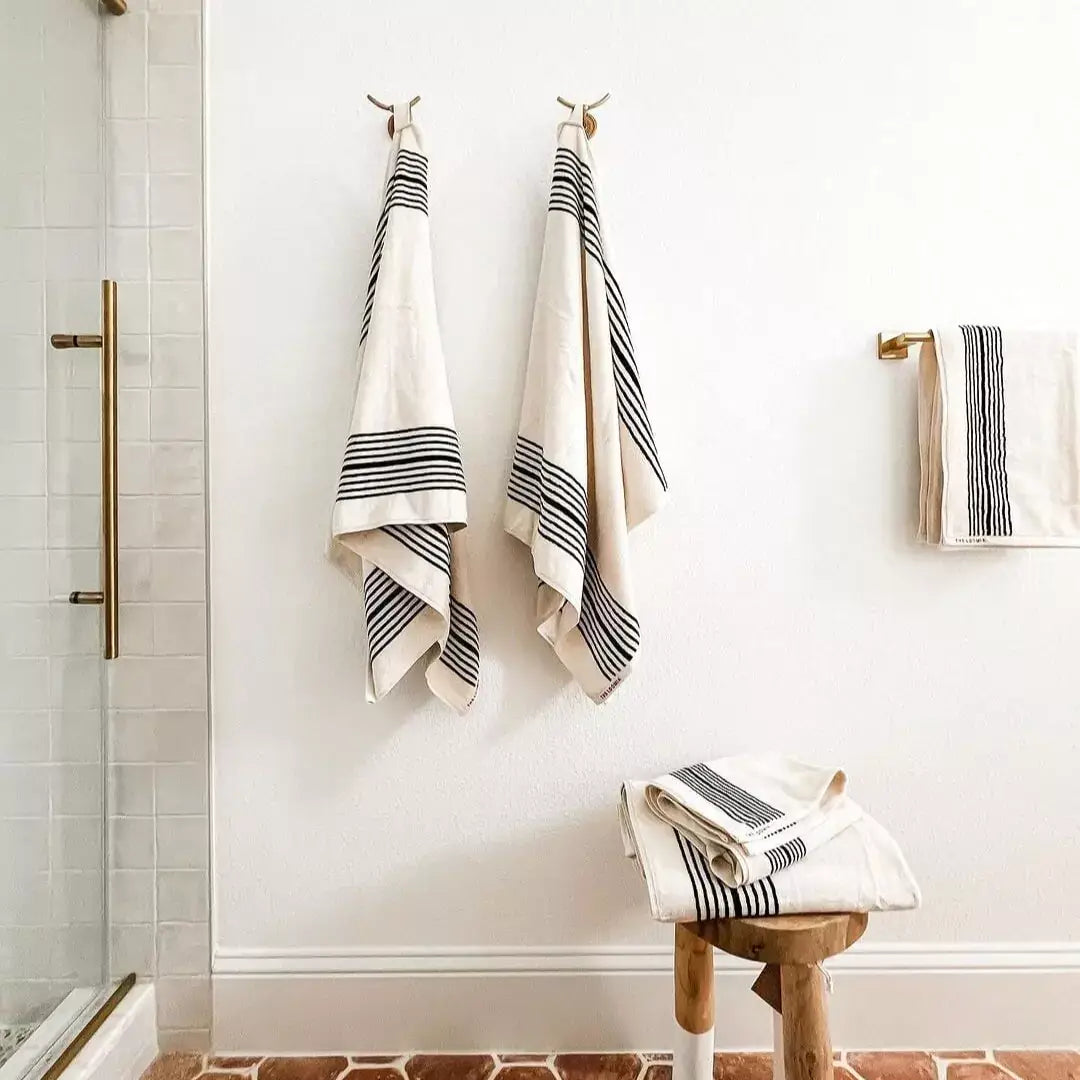 Melika Turkish Cotton Edge Striped Hand Towel