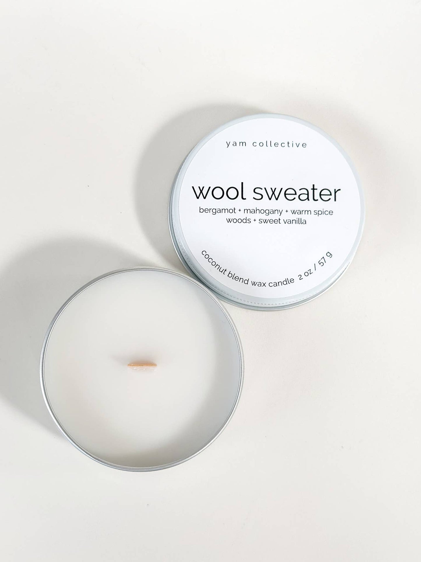 Mahogany and Lilac Tin Candle - WOOL SWEATER