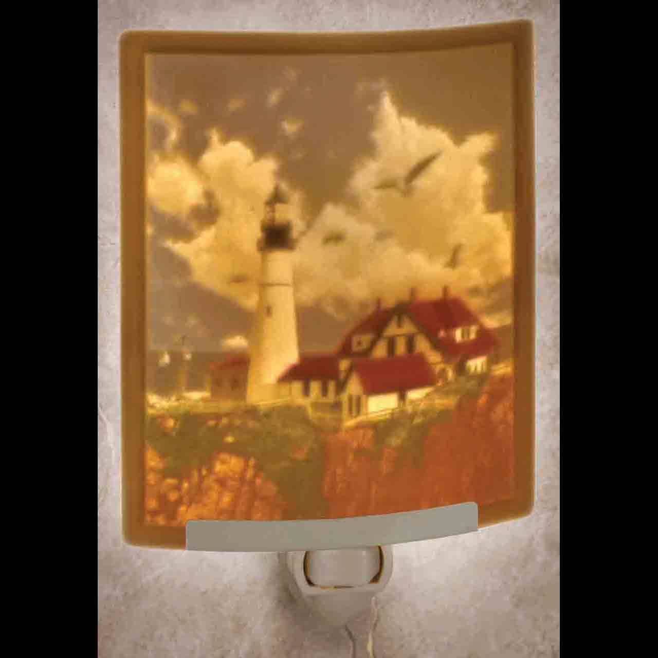 Portland Head Curved Colored Night Light