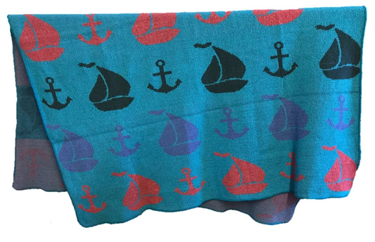 Binghamton Knitting Co - Sailboats Blanket