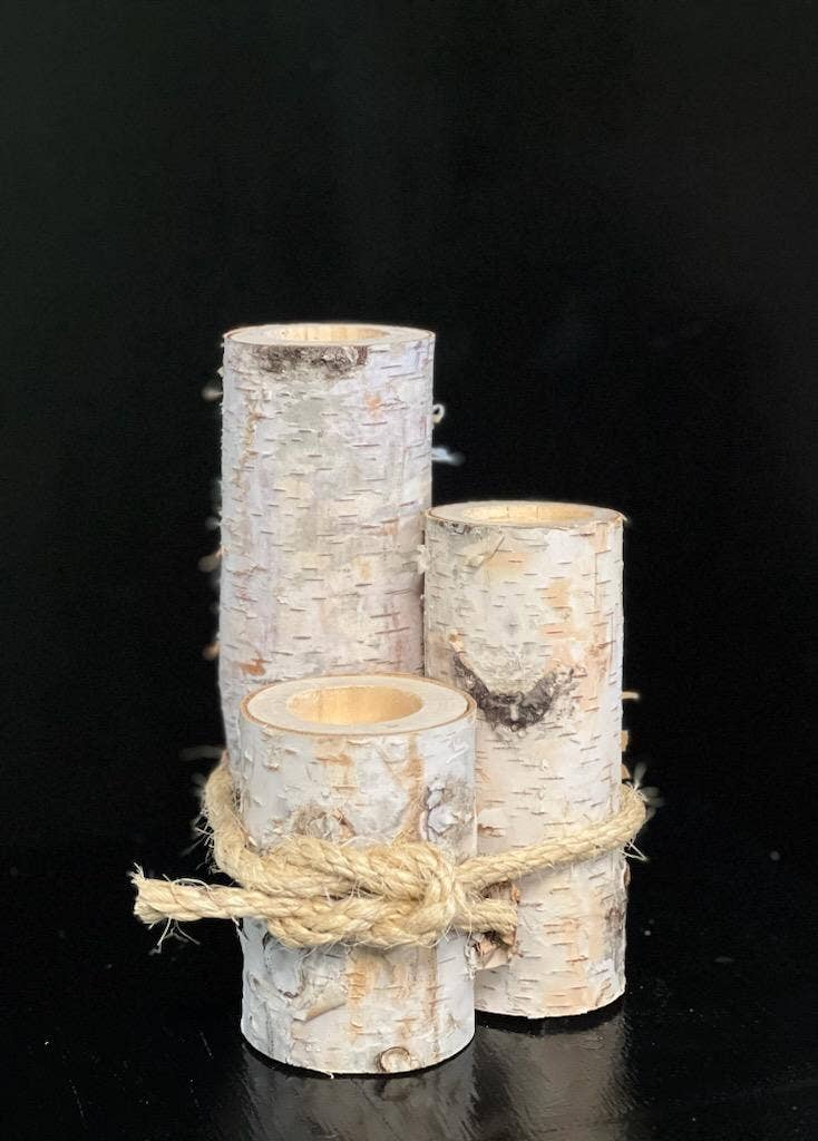 Birch Trio Candle Holder
