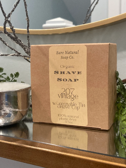 207 Vintage Shave Soap With Stainless Steel Shave Bowl