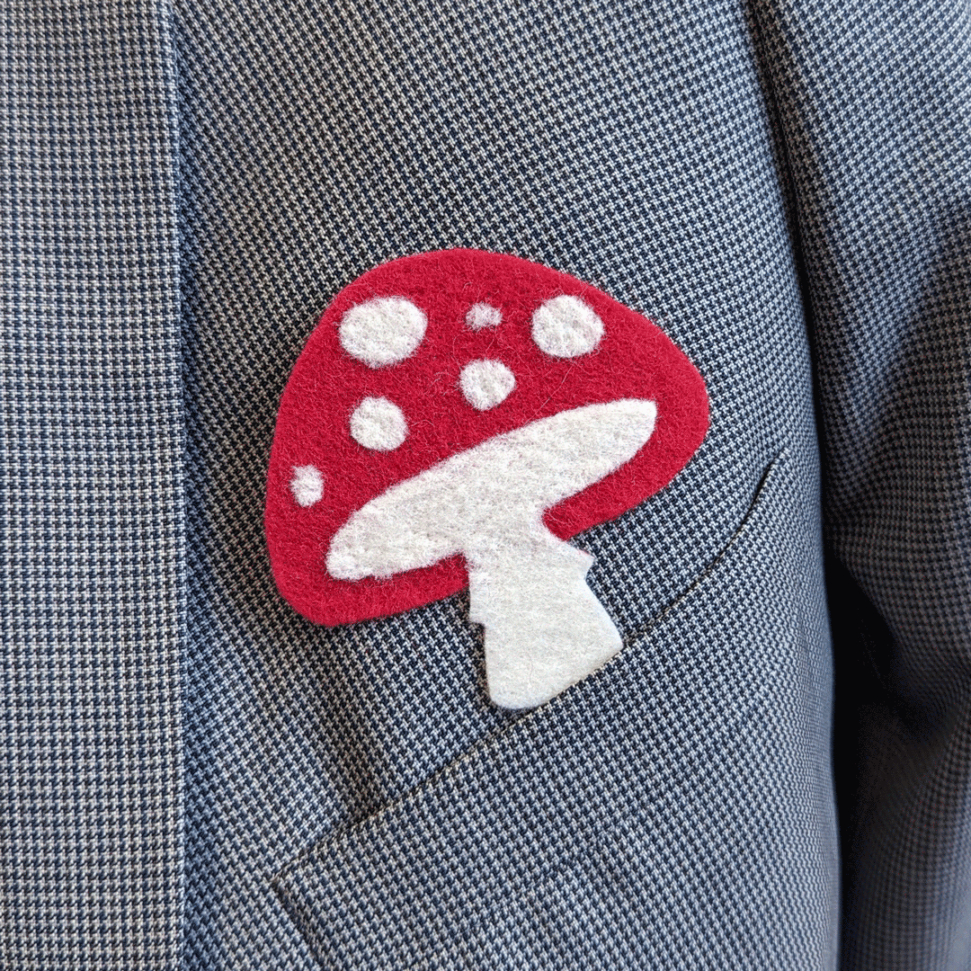 Mushroom Iron-On Felt Patch