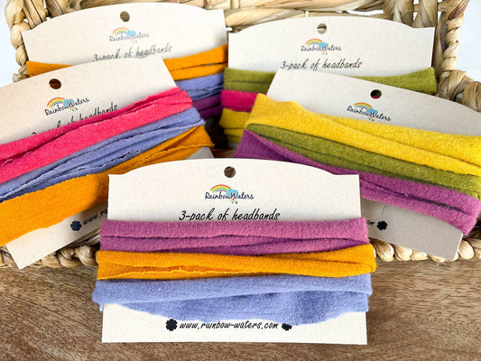 3-pack Merino Wool Boho Headbands