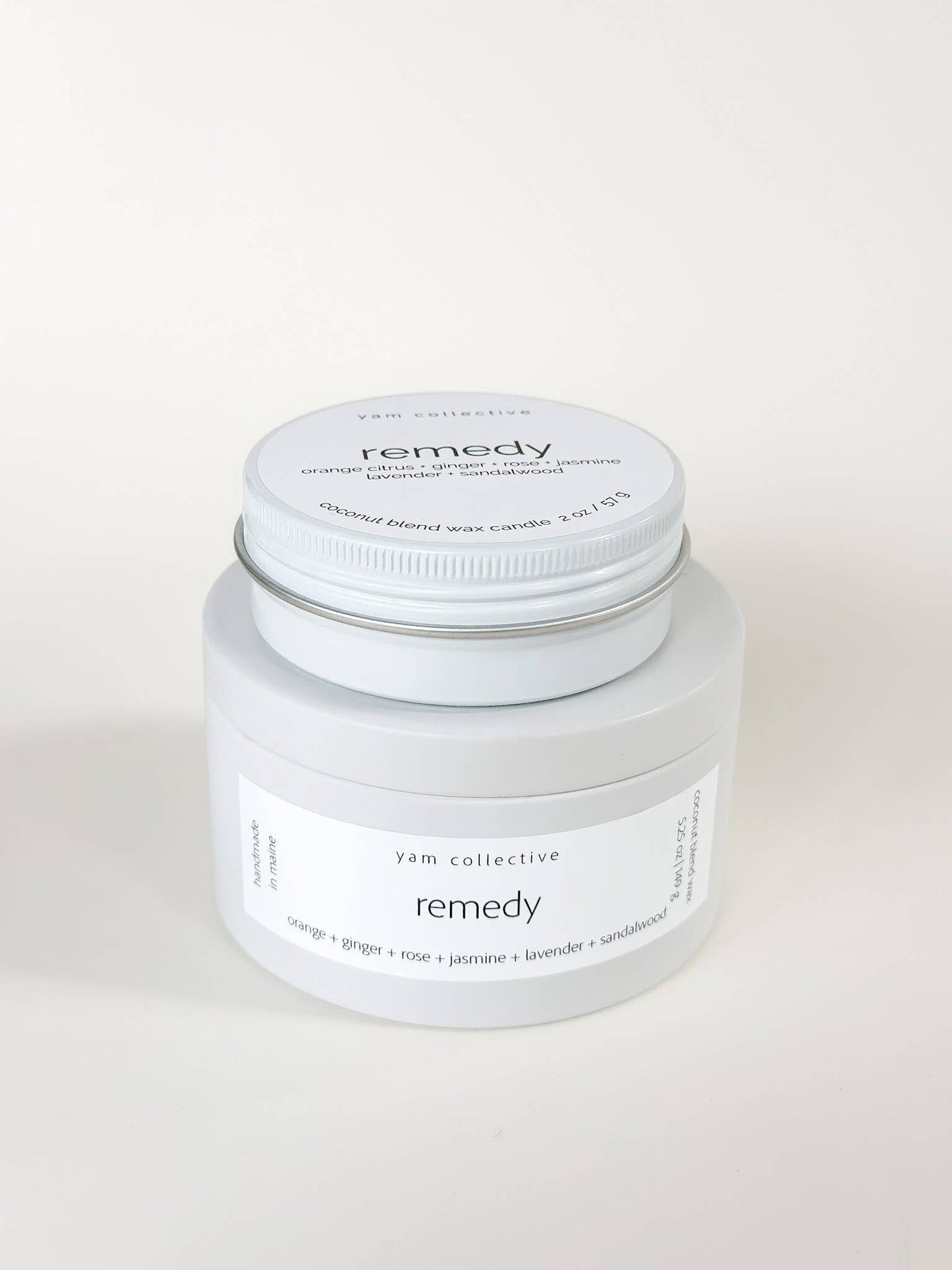Tea and Ginger Tin Candle - REMEDY white tea
