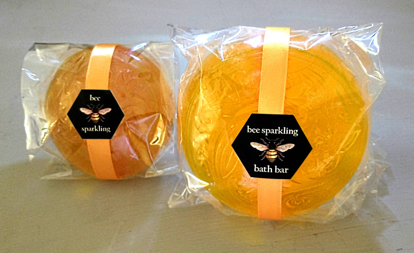 Bee Sparkling Bath Bar - Honey glycerin soap. Large for bath