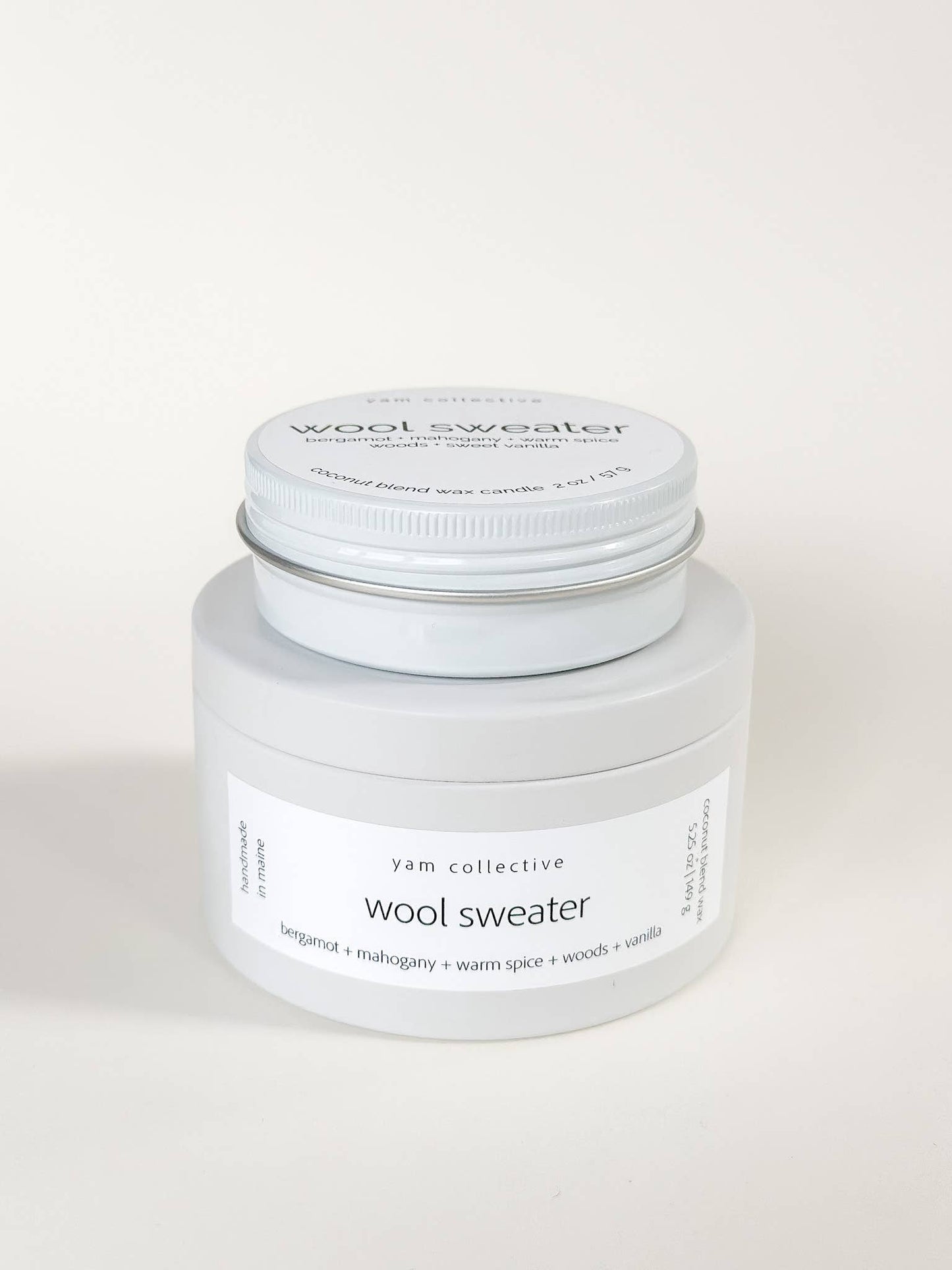 Mahogany and Lilac Tin Candle - WOOL SWEATER