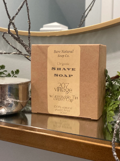 207 Vintage Shave Soap With Stainless Steel Shave Bowl