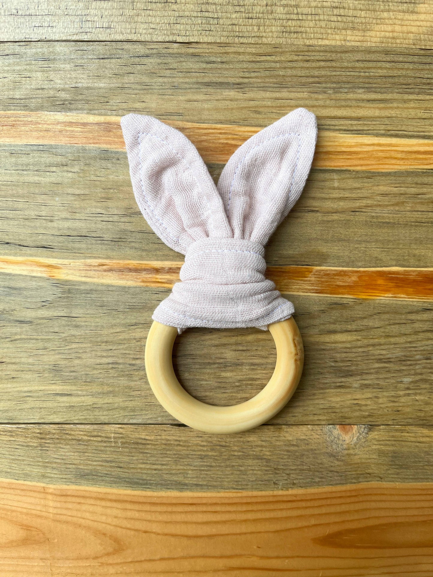 Wooden Teether with Muslin