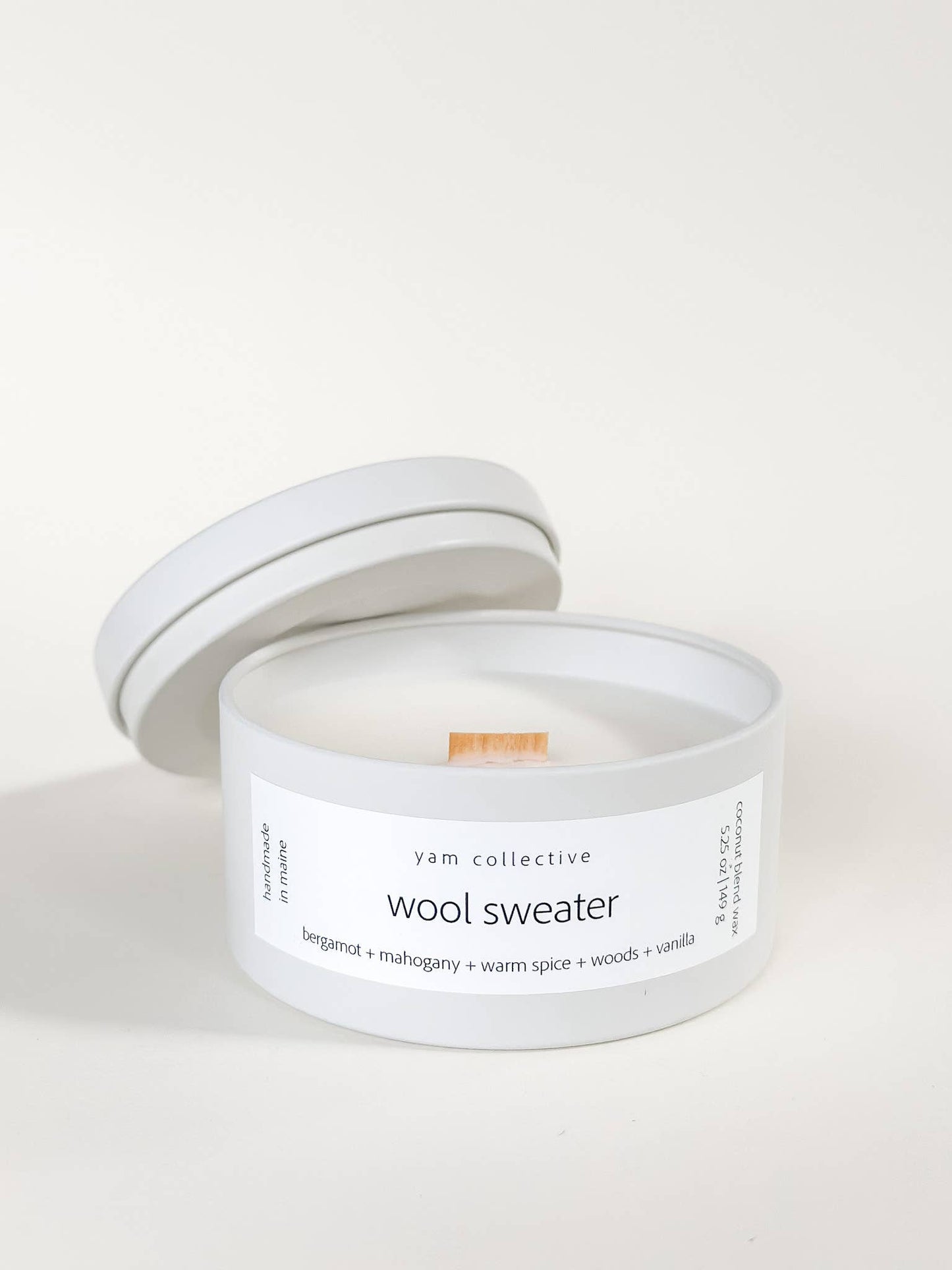Mahogany and Lilac Tin Candle - WOOL SWEATER